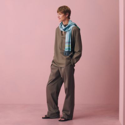 レクタングル 63×180 cm 《カツォウナ》 - ブルー | Hermès - エルメス